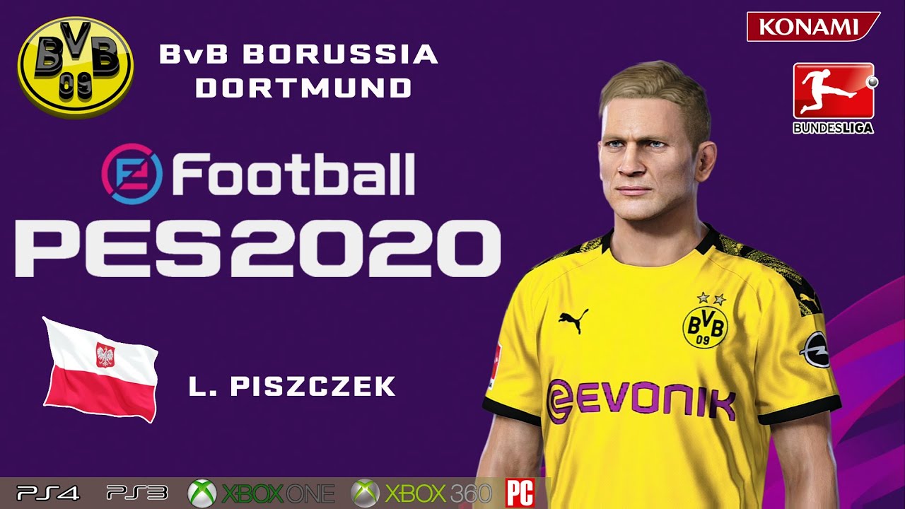 L. PISZCZEK face+stats (BvB Borussia Dortmund) How to create in PES 2020