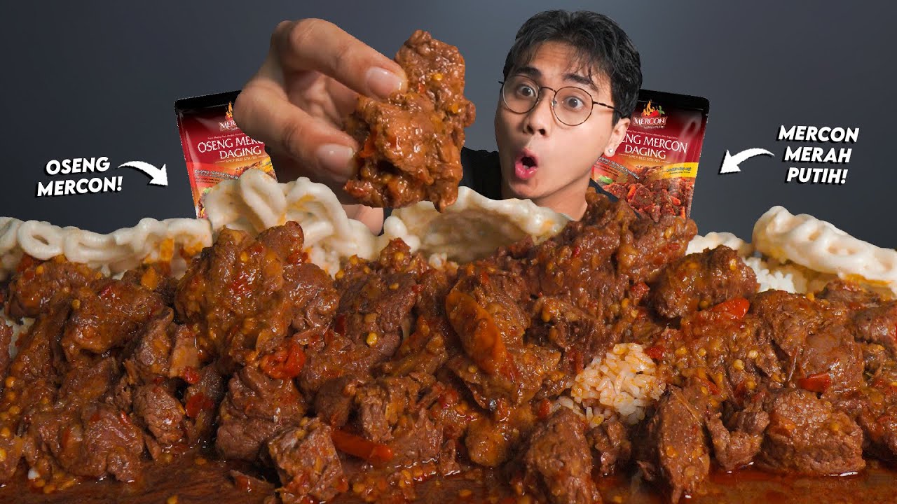 KACAU!! MUKBANG OSENG DAGING MERCON MERAH PUTIH BERKILO-KILO!! PEDASNYA BIKIN NAGIH!!🥵