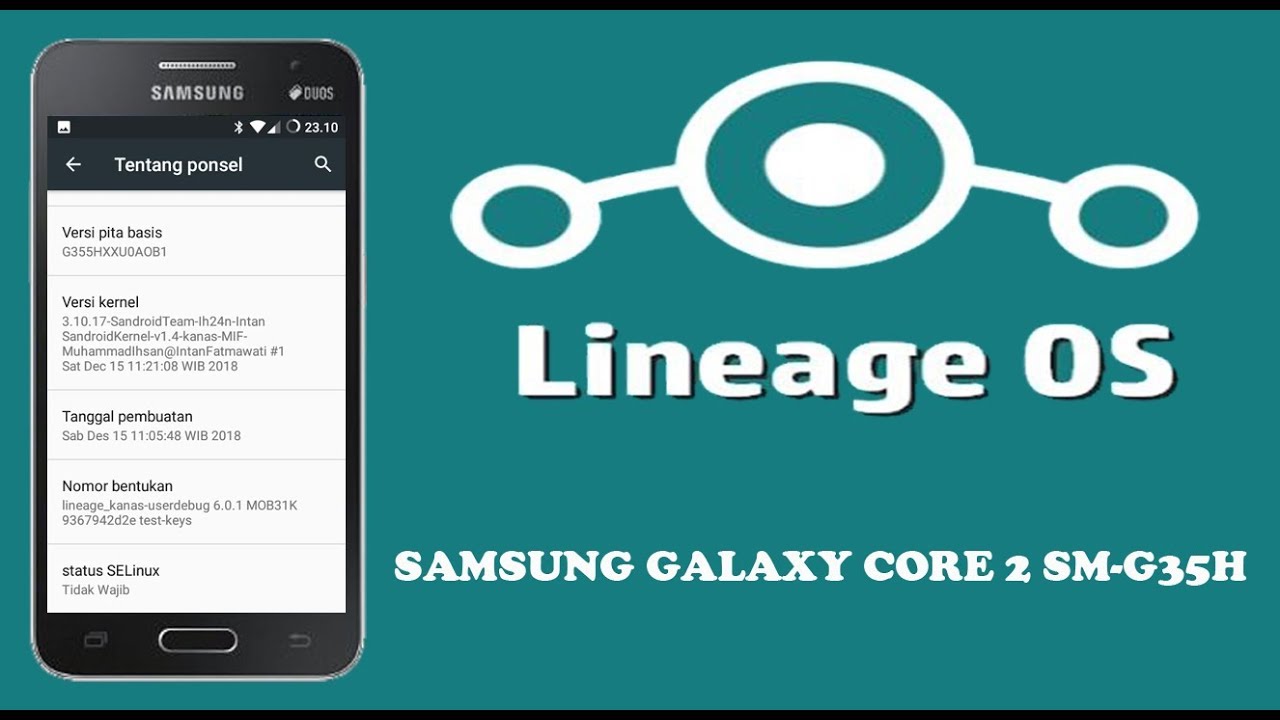 LineageOS 13.0 REAL MARSHMALLOW CUSTOM ROM FOR SAMSUNG GALAXY CORE 2 SM-G355H/SM-G355M