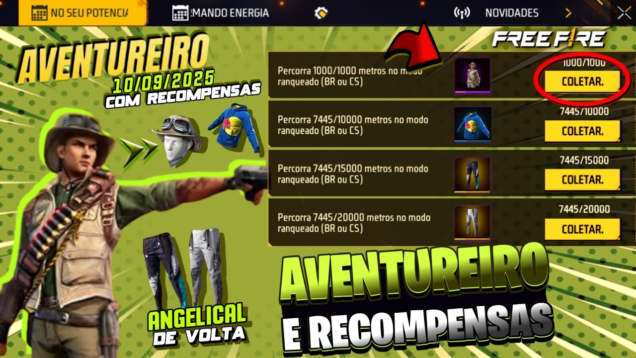 CORRE!! PEGUE O AVENTUREIRO?? CODGUIN INFINITO DA RED BULL, PRÓXIMA ANGELICAL - E MAIS - FREE FIRE 