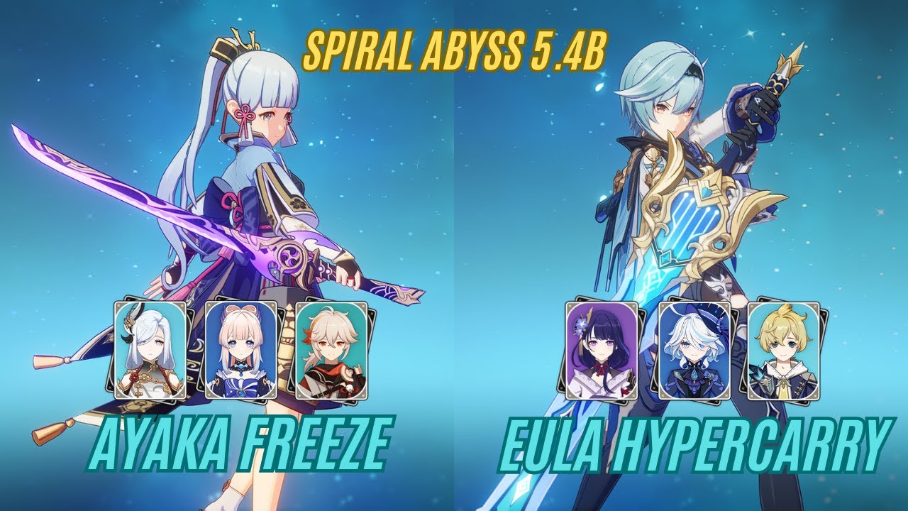 Ayaka Freeze & Eula Hypercarry | Spiral Abyss 5.4B Genshin Impact