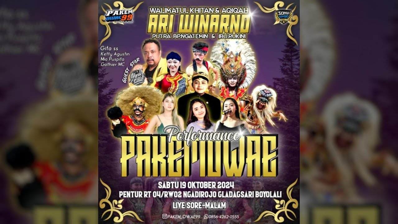 LIVE PAKEM 99 ll Walimatul Qitan & Aqiqah Bg.Ari Winarno ll Live In Pentur, Ngadirojo, Gladaksari