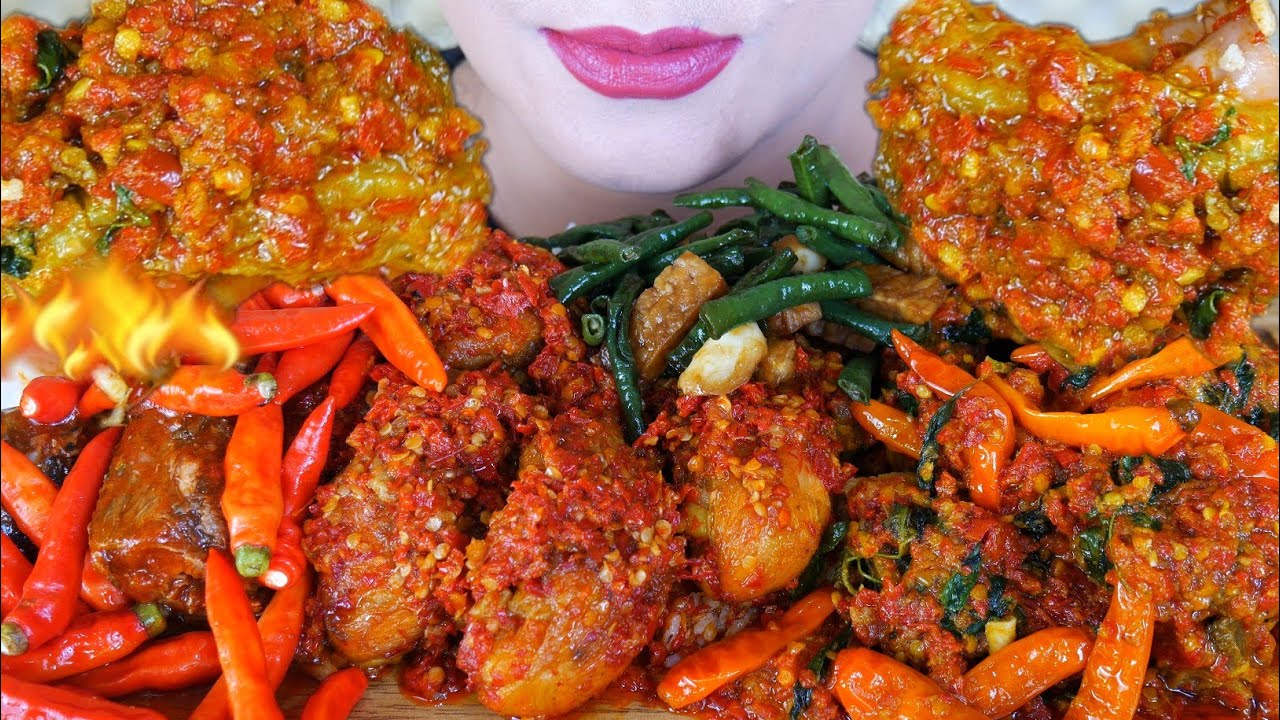 ASMR IGA WOKU, AYAM SAMBEL, SARDEN CABE RAWIT | ASMR MUKBANG INDONESIA