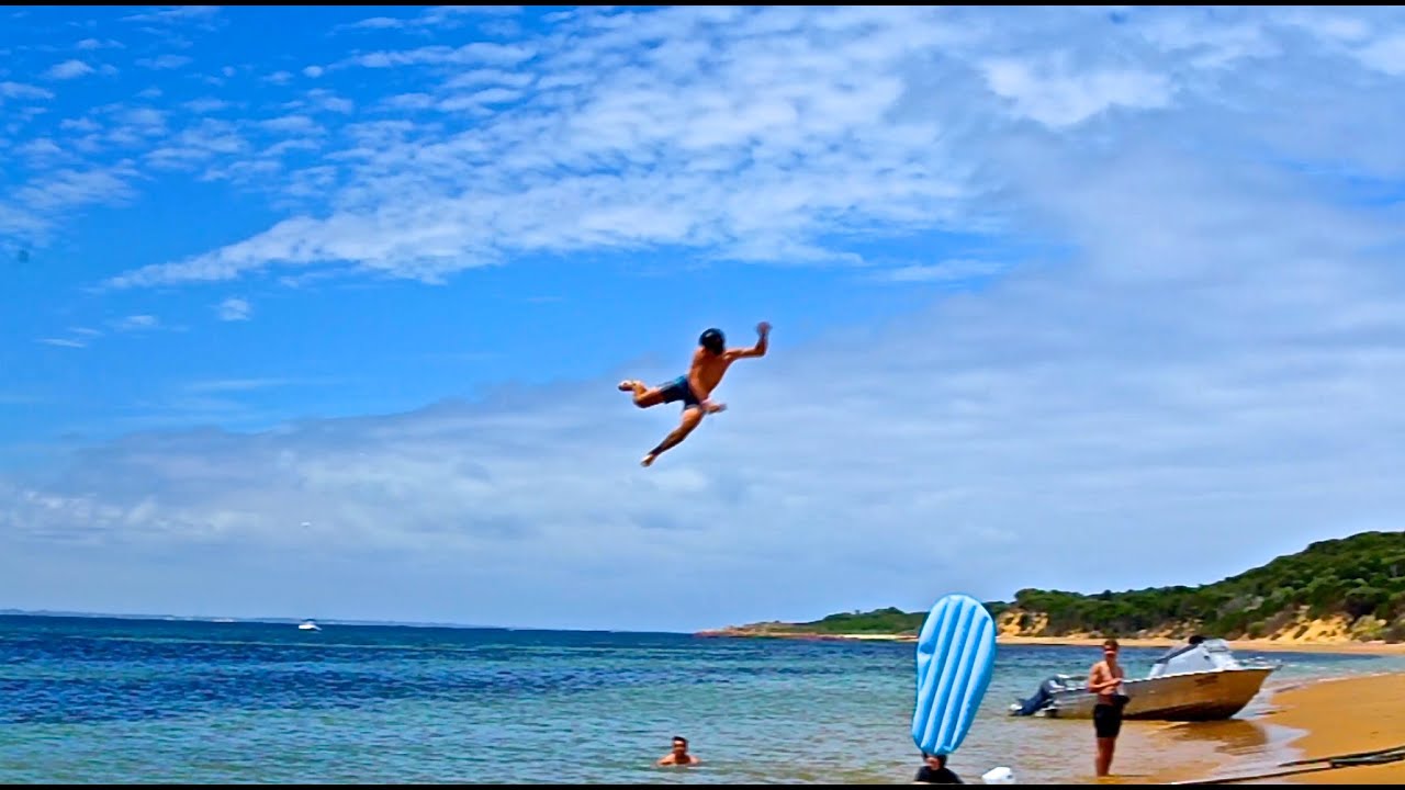 World's Most EPIC Beach Slip N Slide Launch Ramp!
