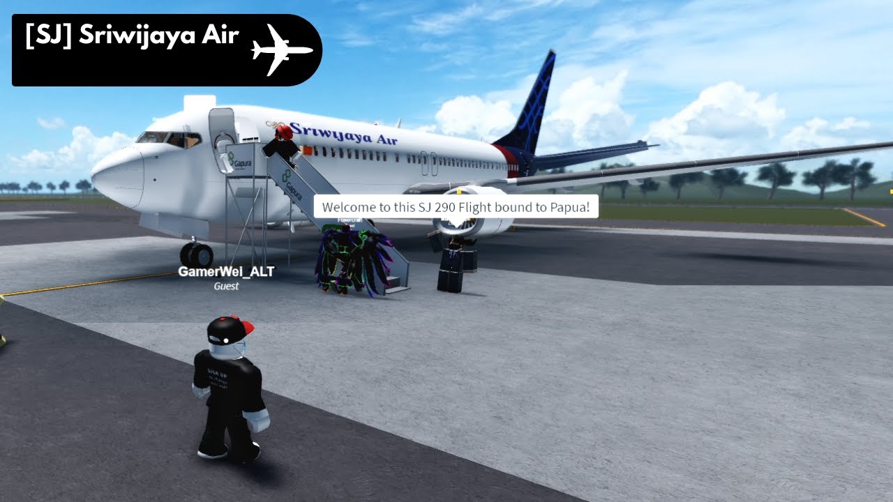 ROBLOX | [SJ] Sriwijaya Air | Boeing 737-800NG | Economy Class (Airline Review/ Flight Review)