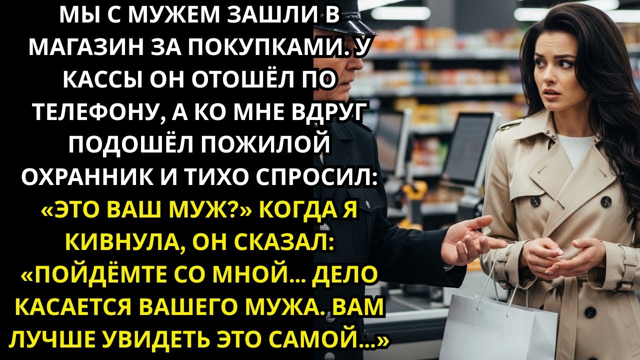 Охранник у кассы тихо сказал: «Если это ваш муж — пойдёмте за мной…»