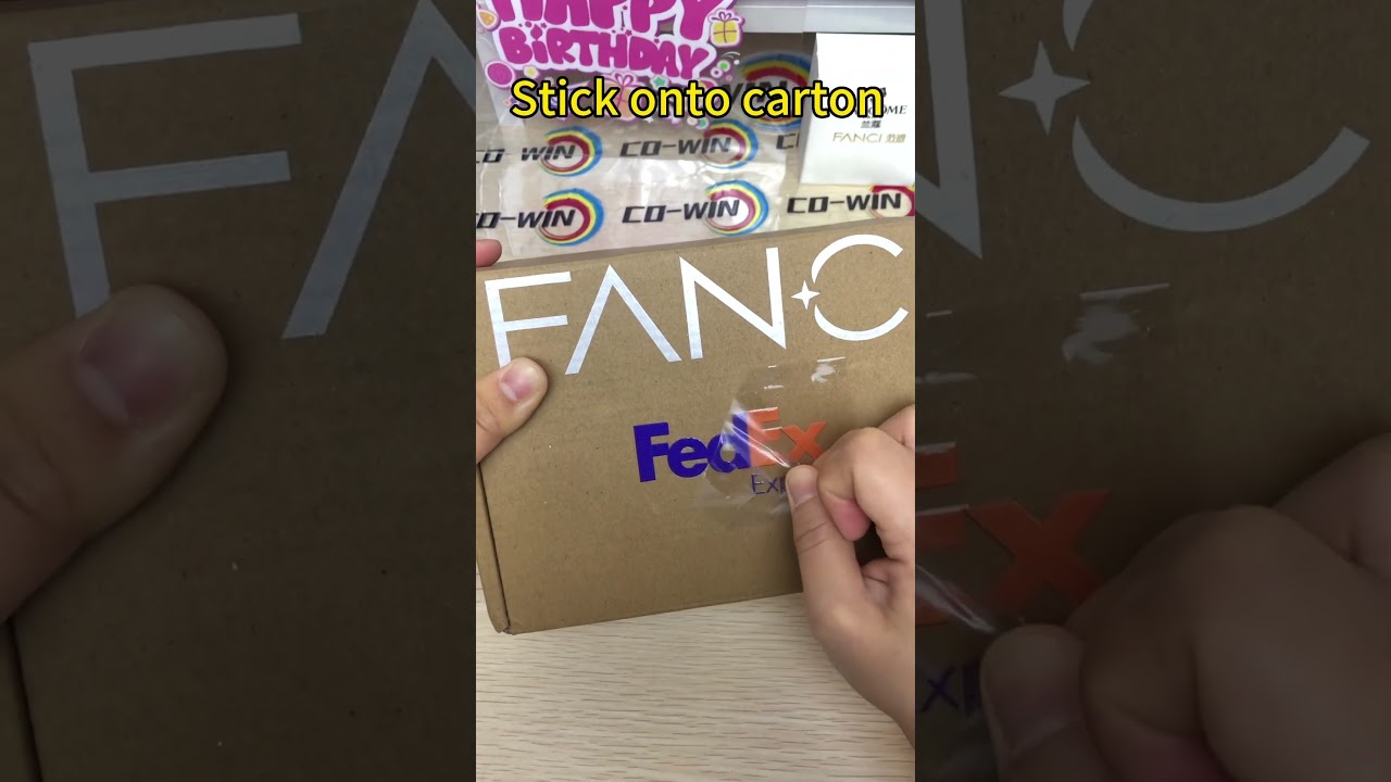 CO-WIN UV DTF Printer- Stick onto Carton. #uvdtfprinter #uvdtf #uvprinter #carton