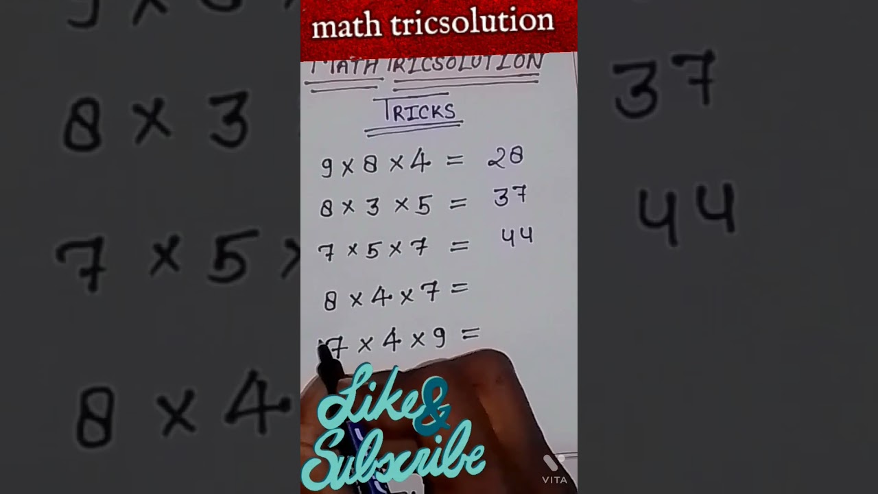 Math Tricks Test/Brain Test/ Math Tricsolution