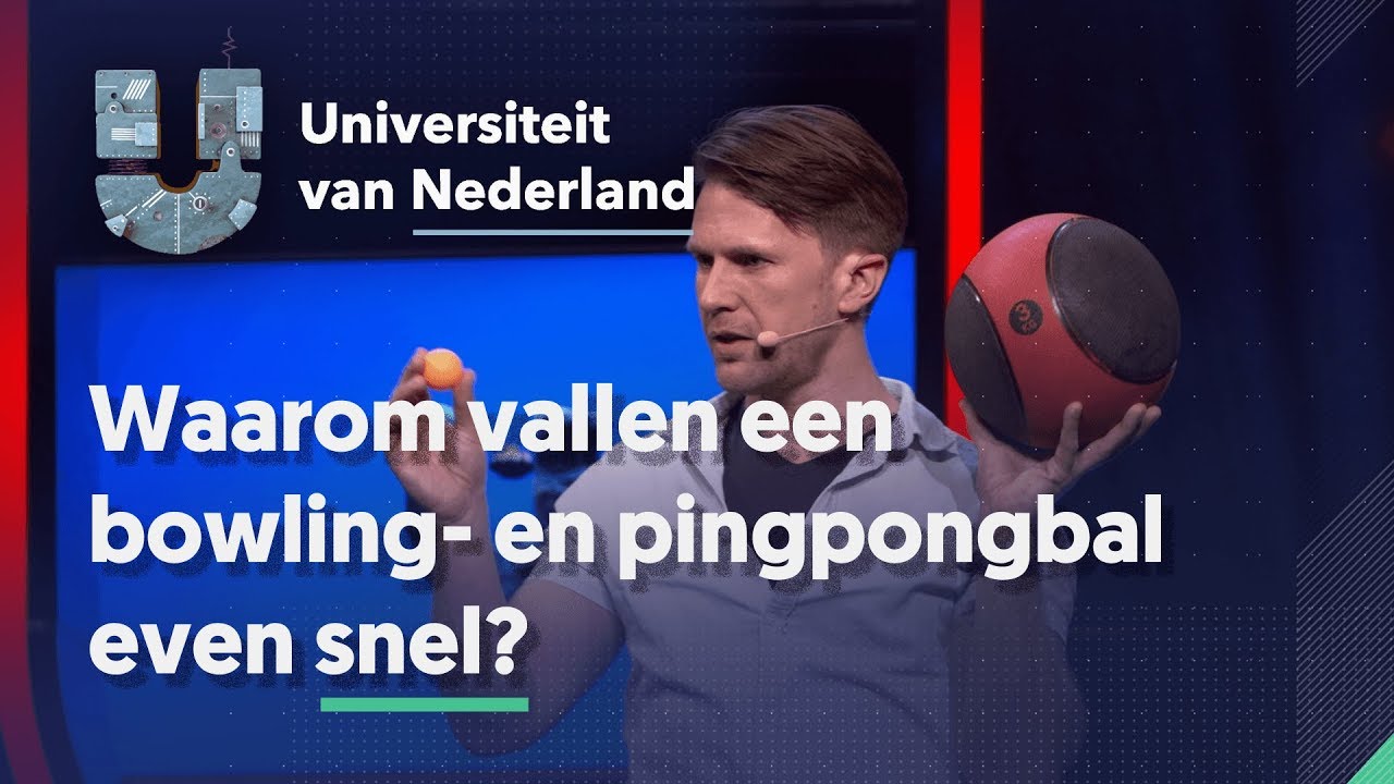 Waarom vallen een bowling-  en pingpongbal even snel? | DE MAAN