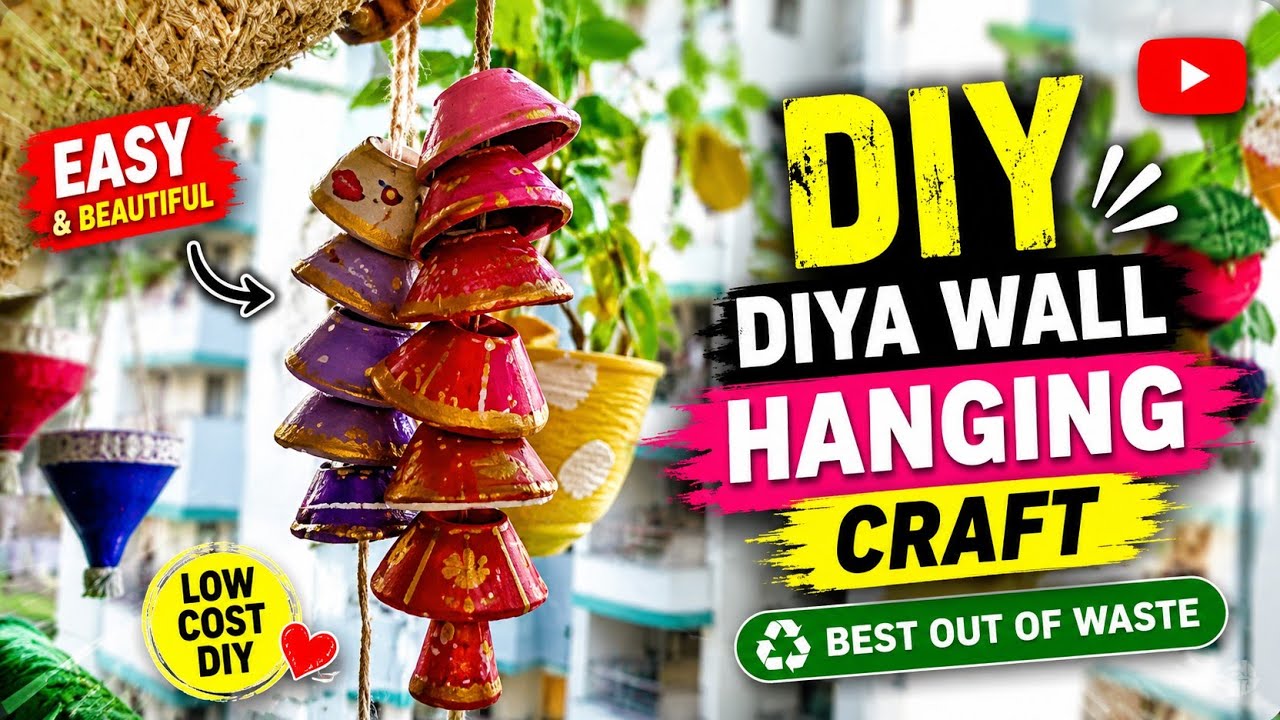 Diy Diya wall hanging craft | Best out of Waste | DIY Home Decor Ideas 