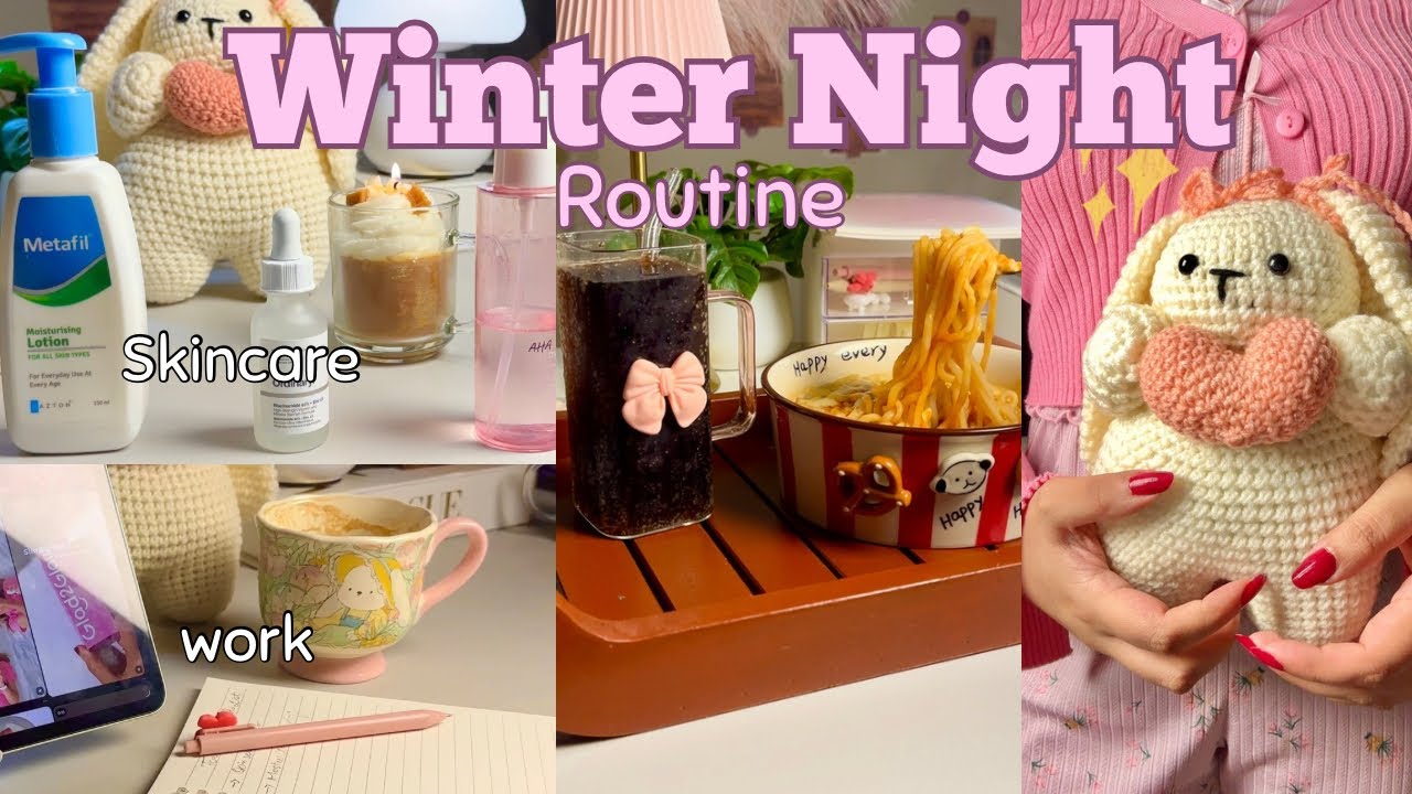 6PM Cozy night routine ❄️✨| Glow up secret’s 🎀| Skincare Asmr | Ramen 🍜 