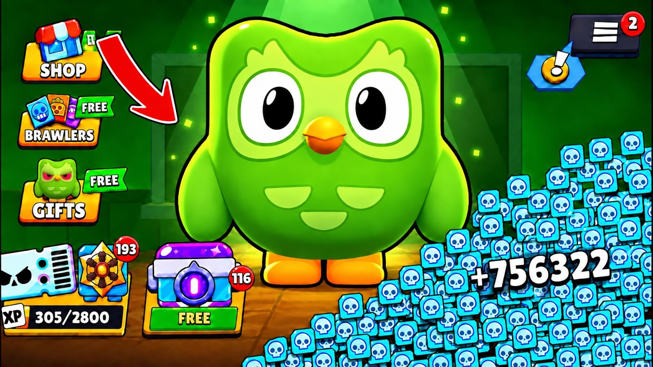 МИРОВОЙ РЕКОРД В DUOLINGO!!🔥😱 НОВОЕ ОБНОВЛЕНИЕ BRAWL STARS🔥