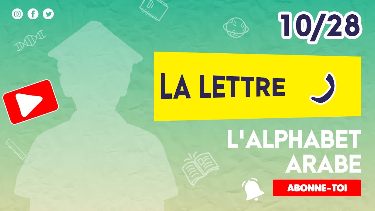 Alphabet Arabe : La lettre Ra [ 10 / 28 ] Comment Prononcer Correctement