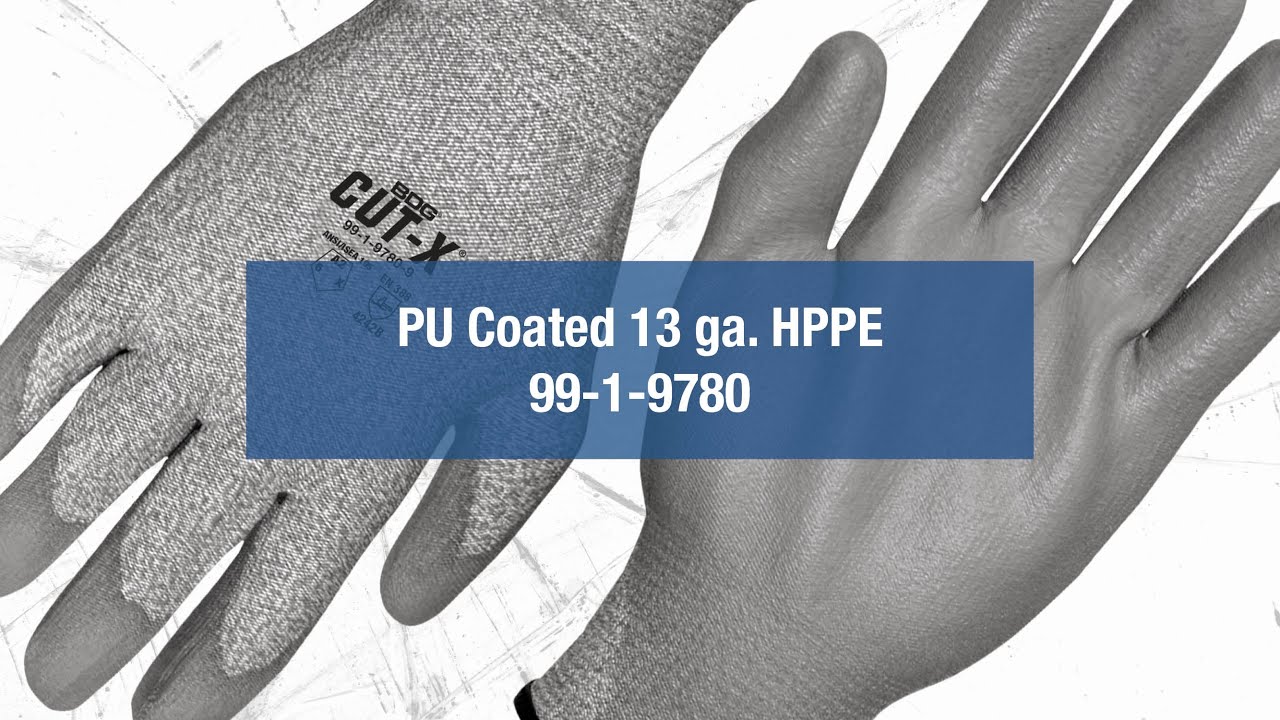 99-1-9780 PU Coated Cut-Resistant Gloves | 13-Gauge HPPE, High Dexterity