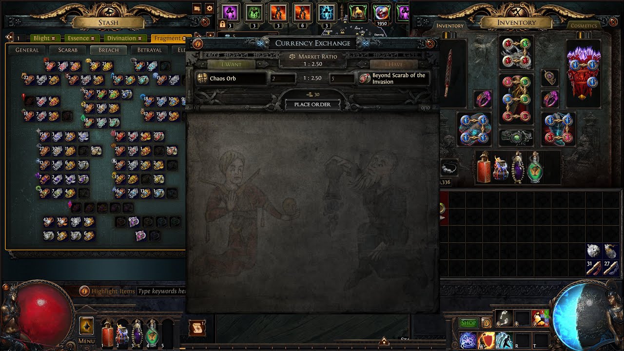 Quickly Selling Scarabs With Faustus - Path of Exile 3.27 Keepers