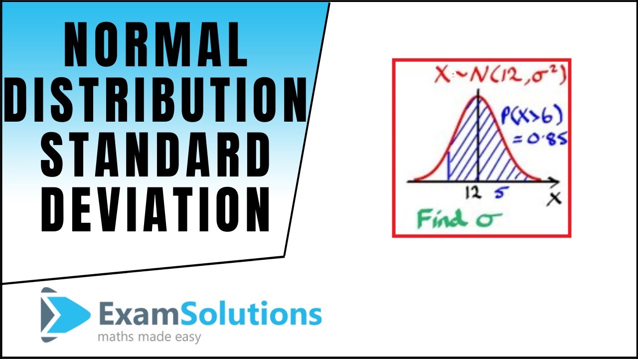 Normal Distribution | Finding the Standard Deviation using tables or calculator