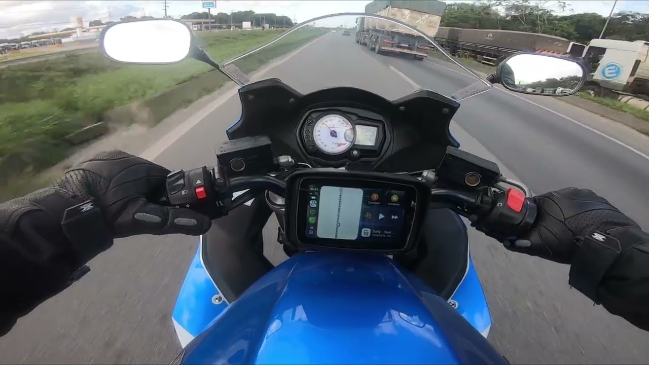 Testando ponteira HP Racing Megafone na GSX 650f