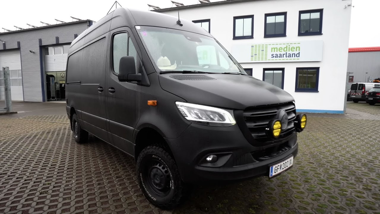 WIRKLICH unsichtbares WOHNMOBIL Umsonst leben in Innenstädten. MULE VANS V6 Allrad 4x4 Raptorlack