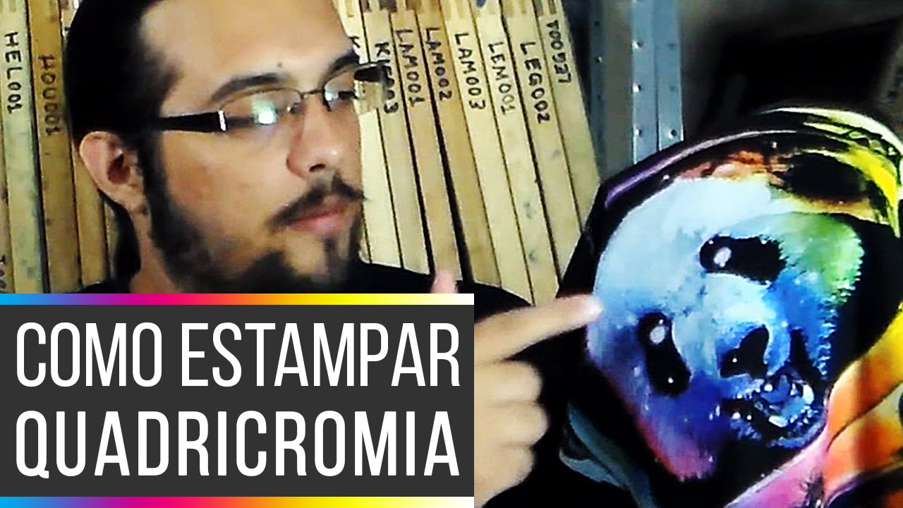 Quadricromia em fundo escuro - Como imprimir cromia com serigrafia (silk screen)