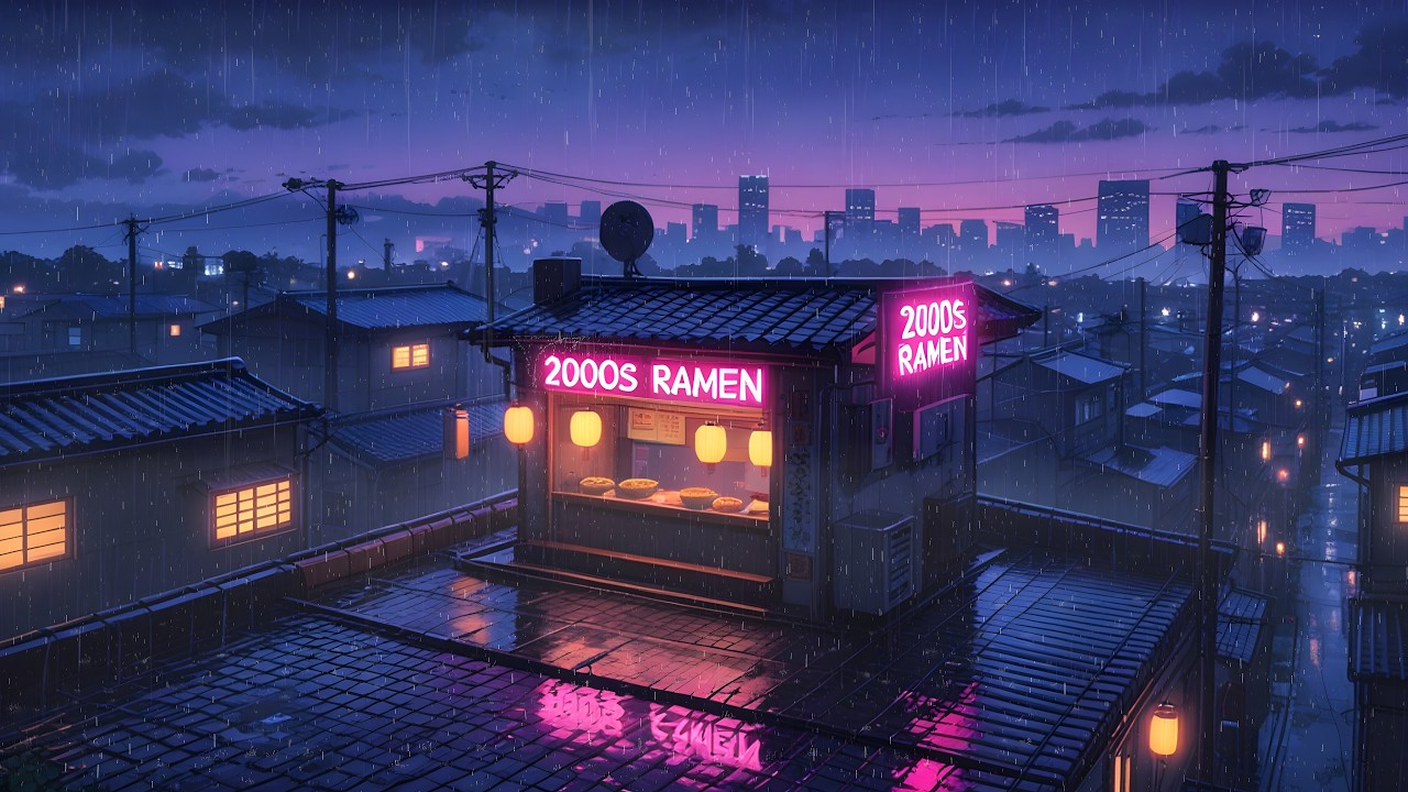 When It Rains in the Ramen 2000s 🌧️ Chill Lofi Beats for Study, Sleep & Deep Focus