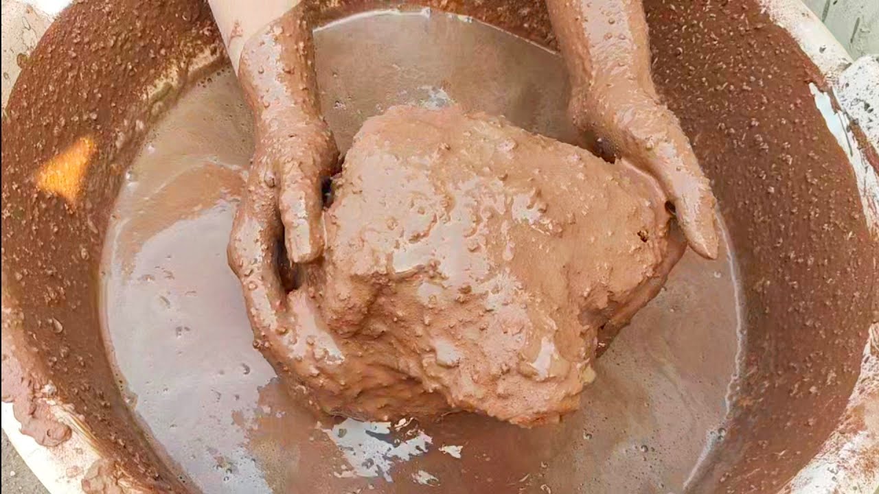 New video ||ASMR || Soft gritty red sand cement shapes crumbling in water || SAASMR  ||  SLEEPAID ||