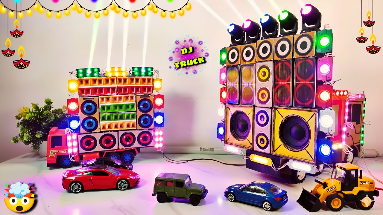 Mini Eicher DJ Gadi Making at Home | DIY Working DJ Truck with Lights & Music