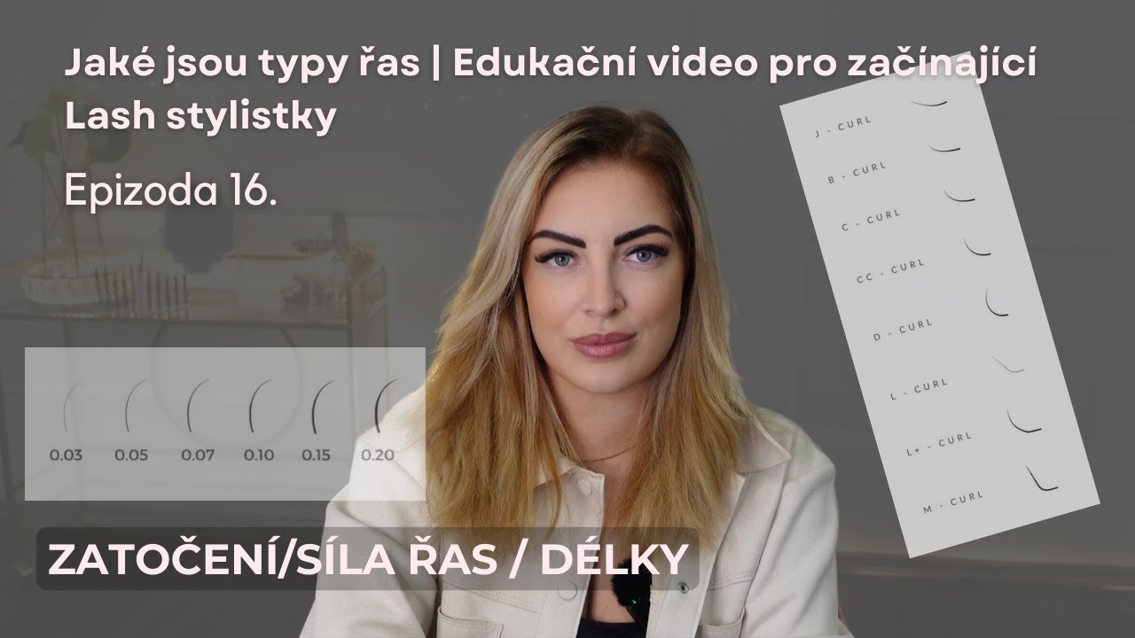 Jaké jsou typy řas a pro koho jsou vhodné? | Edukační video pro začínající lash stylistky