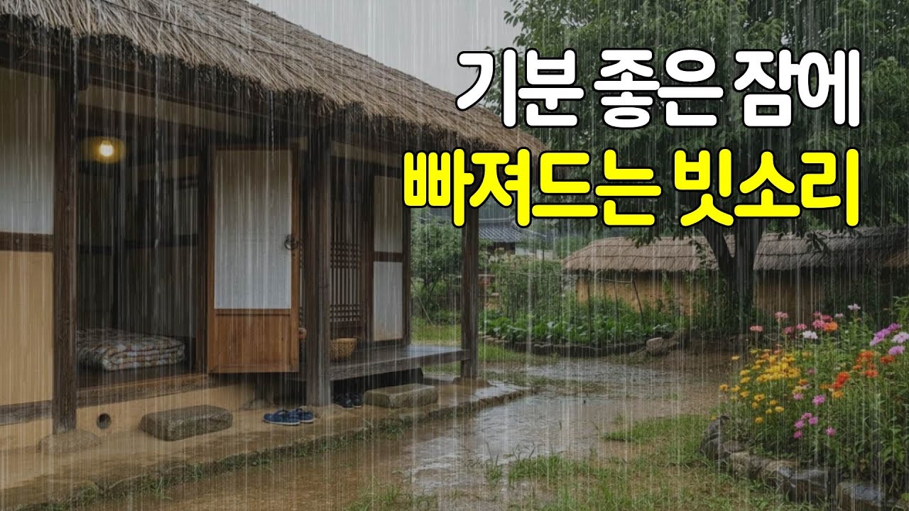 기분 좋은 잠에 빠져드는 빗소리 | 그리운 추억, 불면증 없는 가장 편안한 밤, 백색소음 ASMR