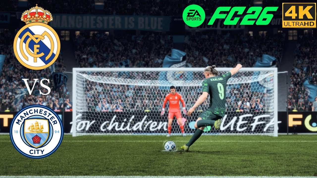 ФК 26 - Реал Мадрид против Манчестер Сити - Лига чемпионов 25/26. Полный матч | Пенальти Халланда...