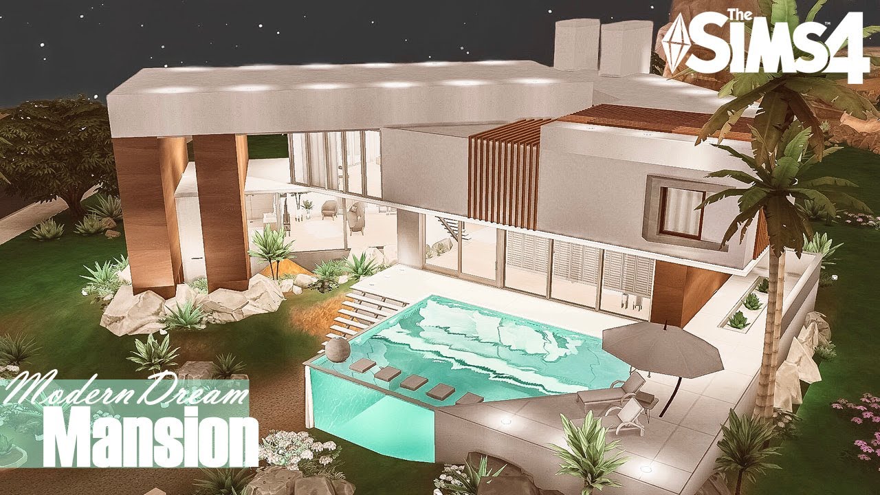 Modern Dream Mansion | No CC | Stop Motion Build | The Sims 4