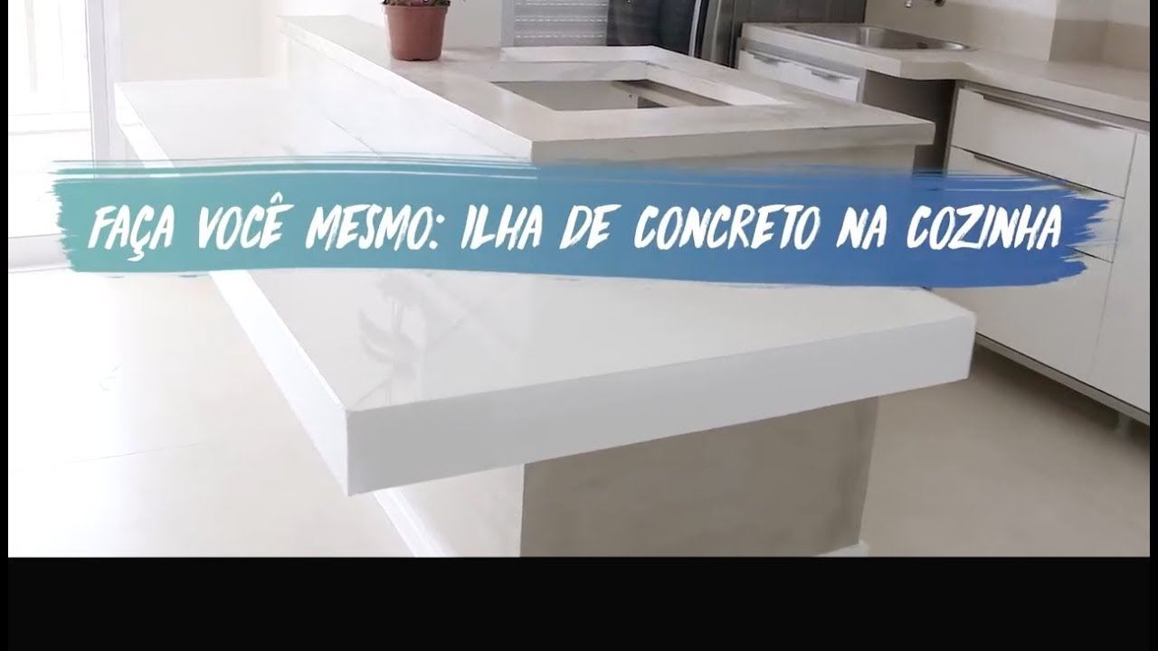 VEJA COMO SE FAZ UMA ILHA DE COZINHA NO CONCRETO APARENTE