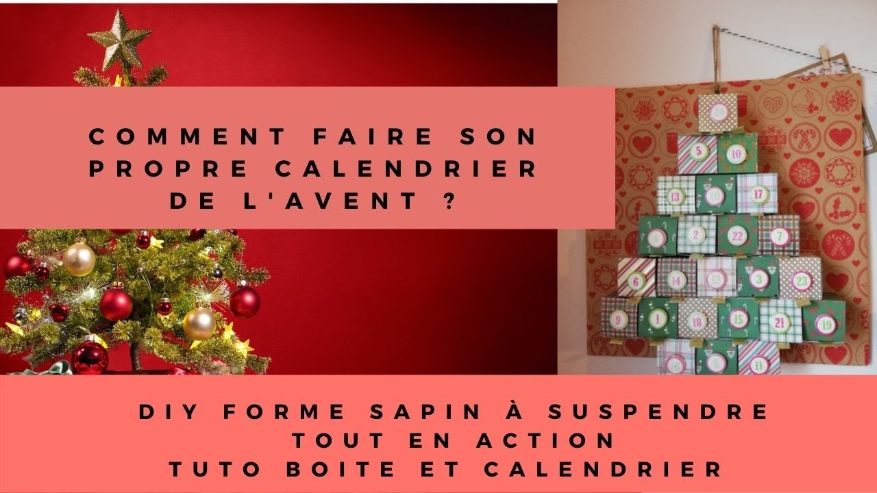 Un calendrier de l'Avent DIY débutant sapin à suspendre tout Action ça vous dit ? boite & calendrier