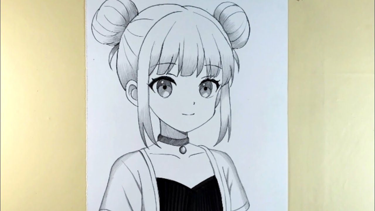 Beautiful anime girl drawing | for beginners 