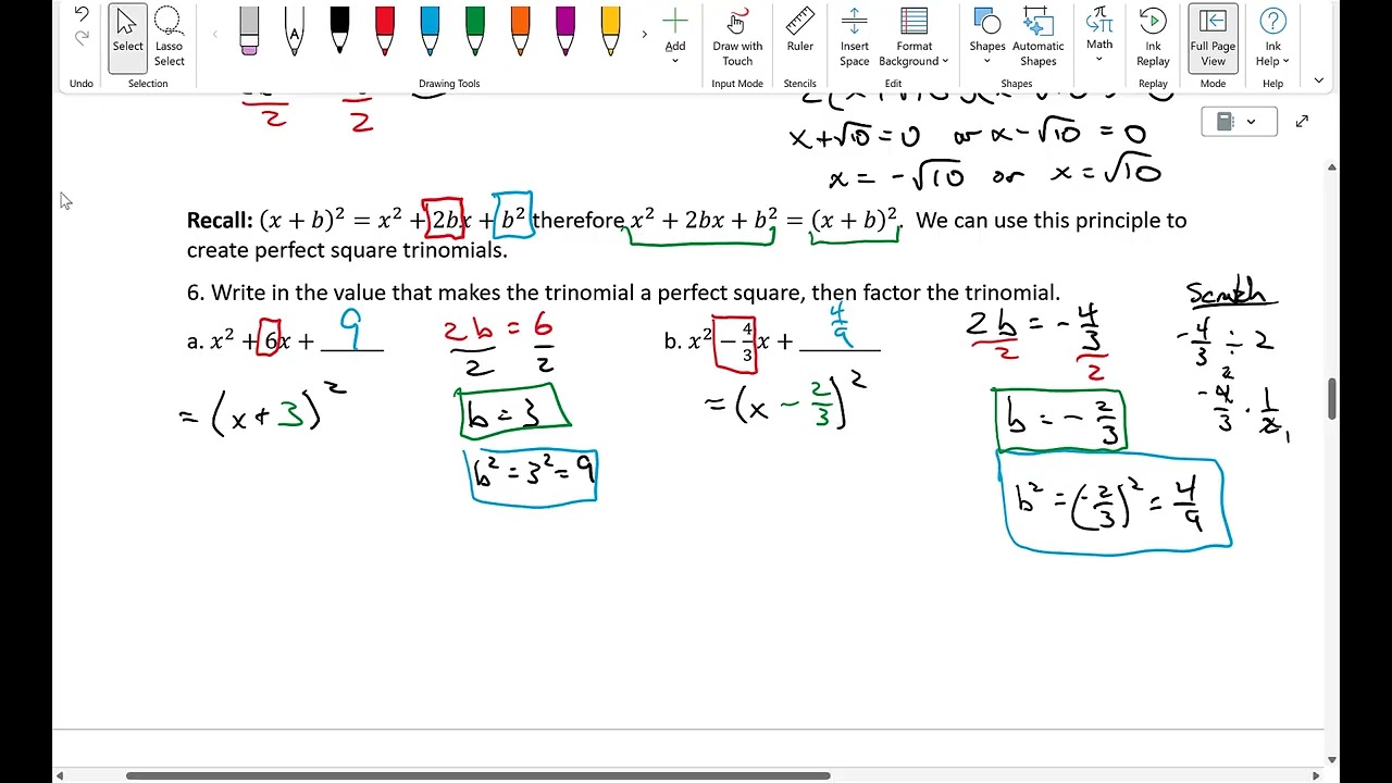 29   Solving Quadratic Equations