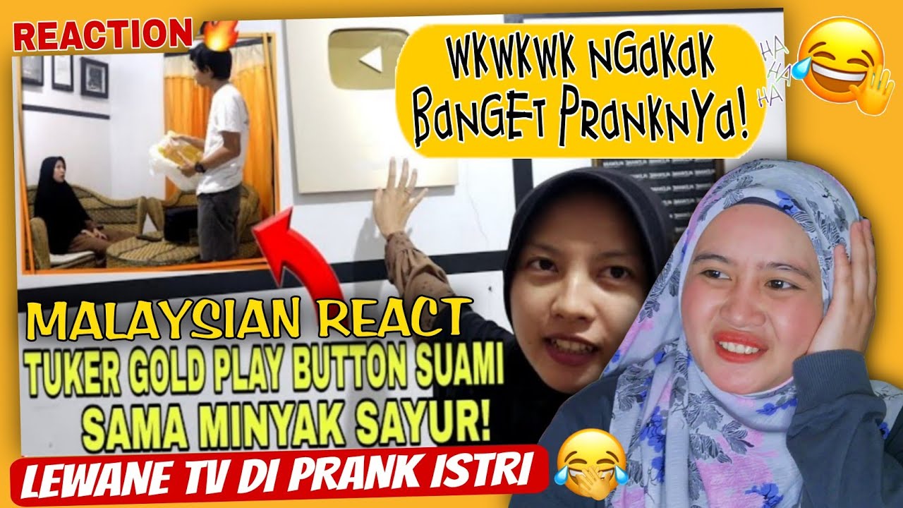 LEWANE TV DI PRANK ISTRI! TUKER GOLD PLAY BUTTON SAMA MINYAK SAYUR | MALAYSIAN🇲🇾REACTION