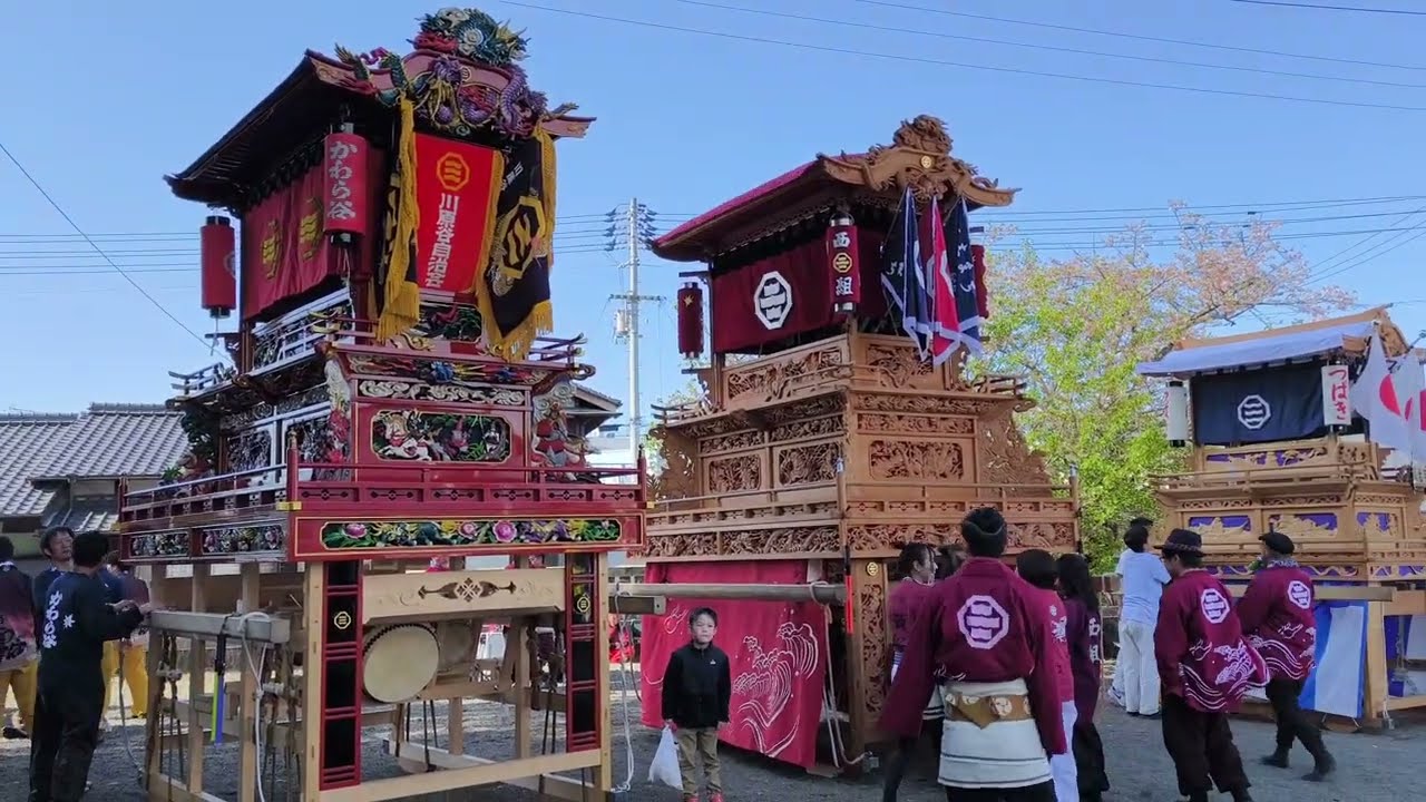 船山八幡宮花陵神社令和7年春季大祭 三嶋神社拝殿にて 春の大祭 JIN-JAM だんじり