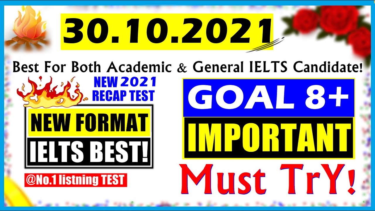 IELTS LISTENING PRACTICE TEST 2021 WITH ANSWERS | 30.10.2021