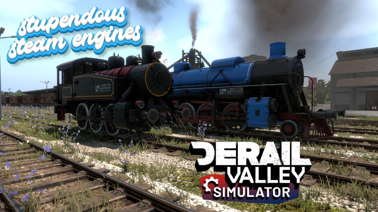crashing steam-engines in Derail Valley simulator