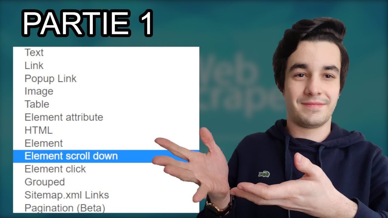 🛠️ [Tuto] Les 13 Types de Sélecteurs sur Web Scraper (Element Click / Scroll Down / Image...) 🚀
