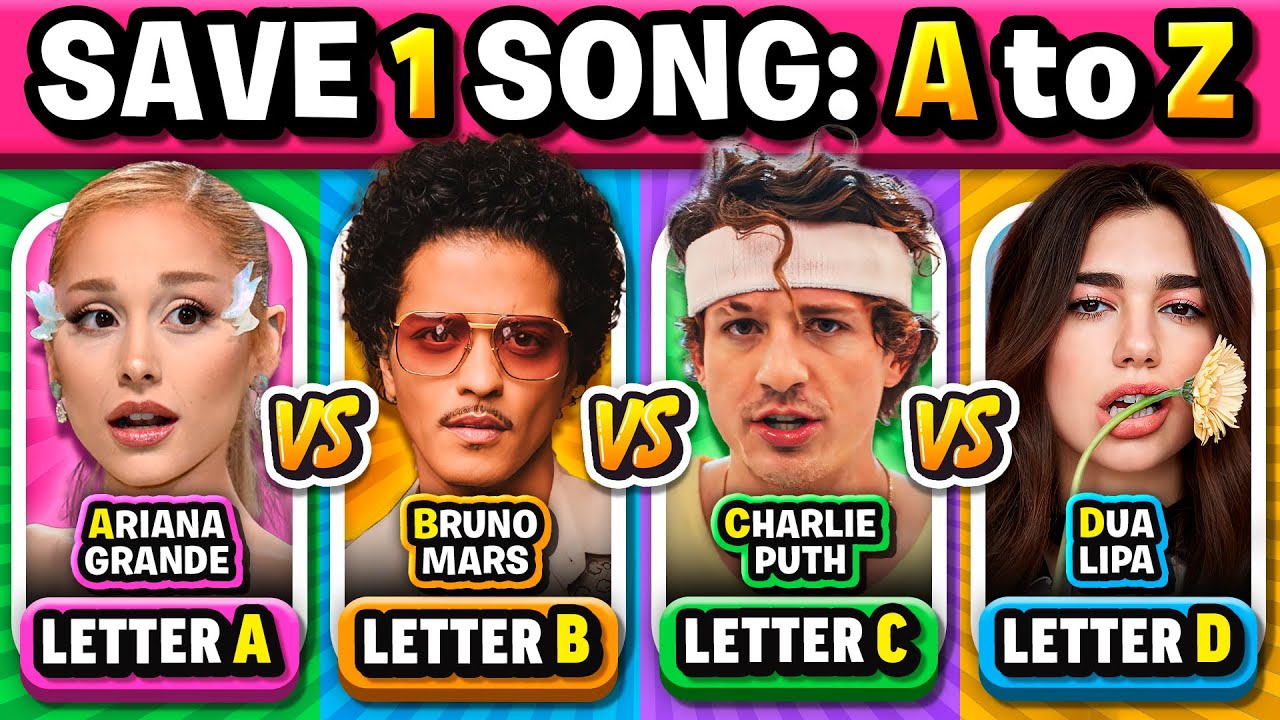 Save One Song: From A to Z (Singers & Bands) | Music Quiz Challenge
