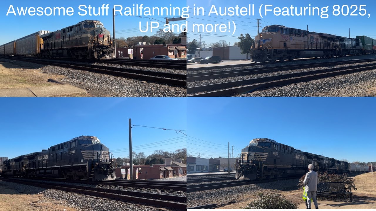 Awesome stuff Railfanning in Austell (featuring 8025, UP, and more!) 
