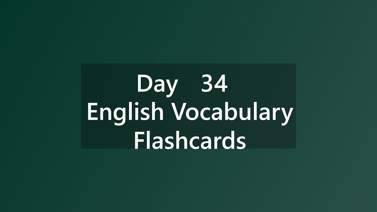 English Vocabulary Flashcards Review
