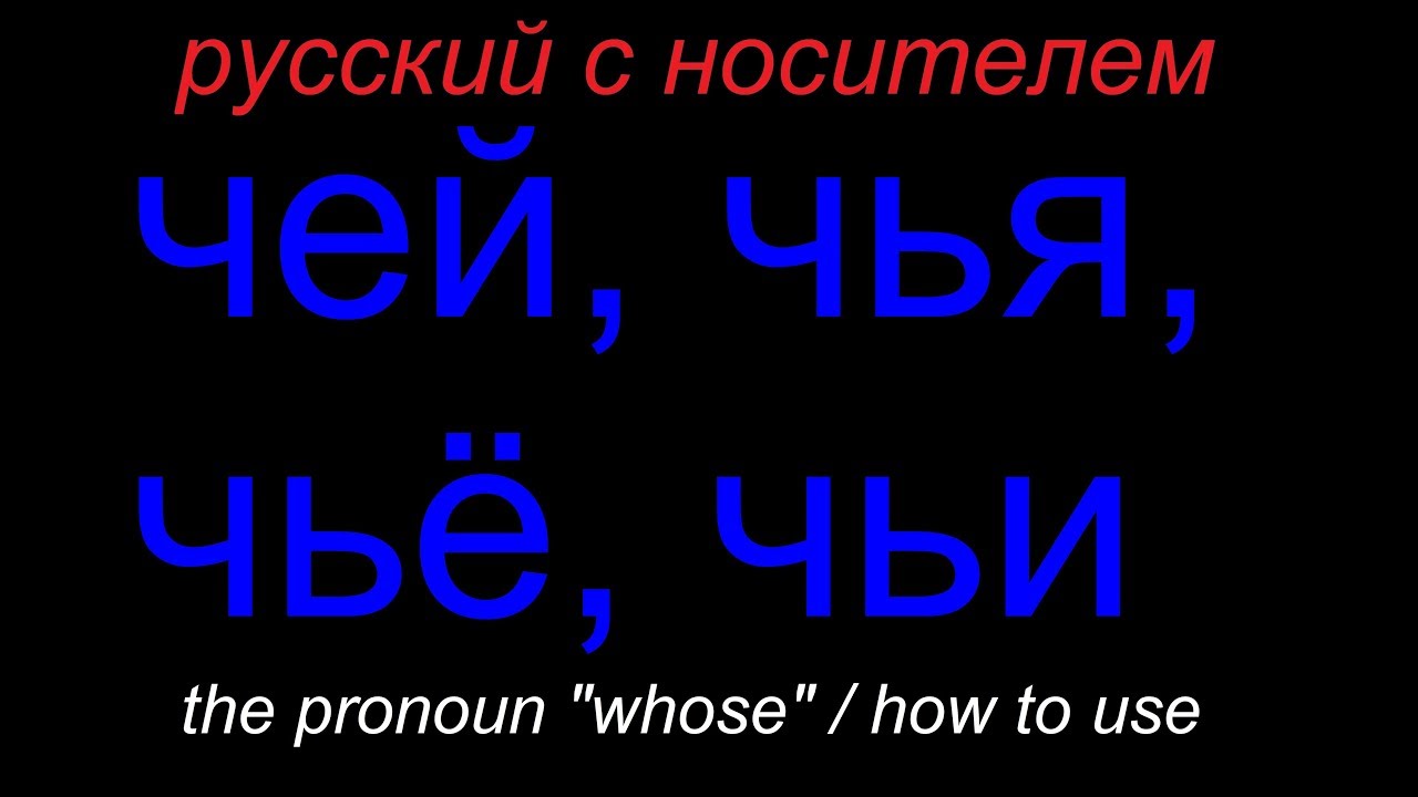 № 372 ЧЕЙ? ЧЬЯ? ЧЬЁ? ЧЬИ?