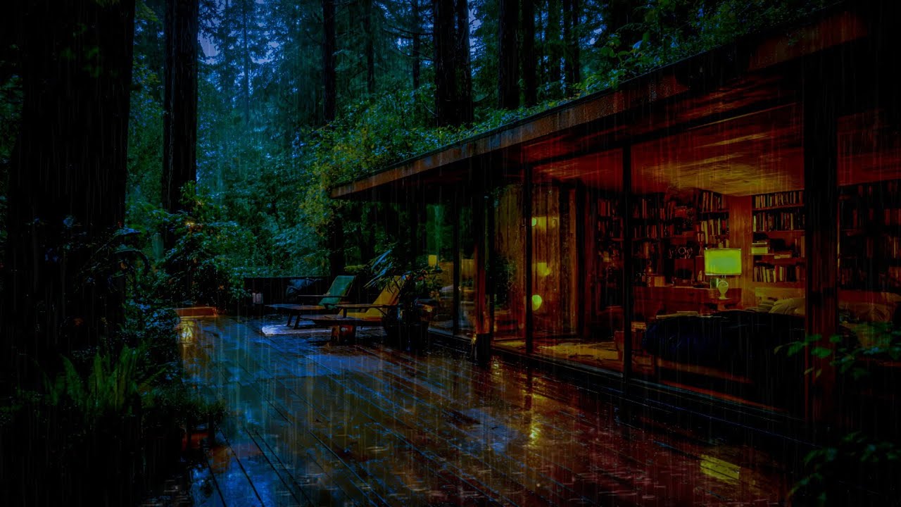 Deep Sleep Rain Sounds 🌧️😴 | Cozy Cabin in the Forest Night