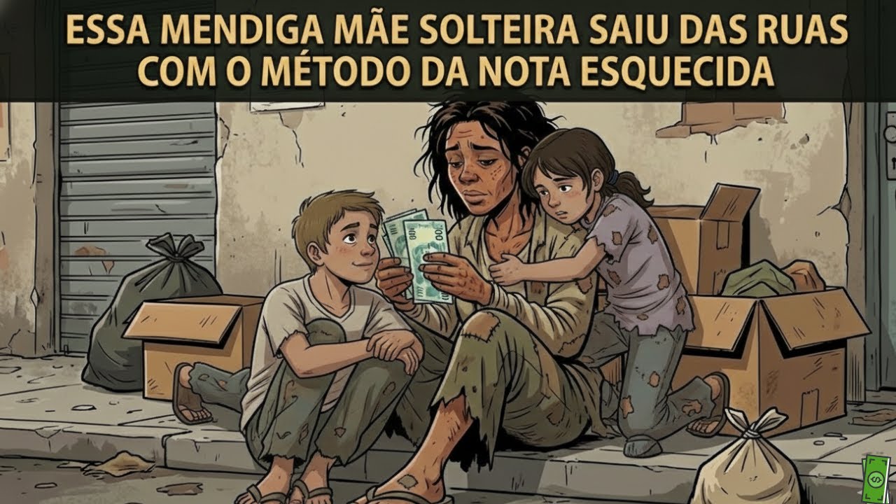 Como uma MENDIGA COM FILHOS usou a Técnica da Nota Esquecida e SAIU DAS RUAS