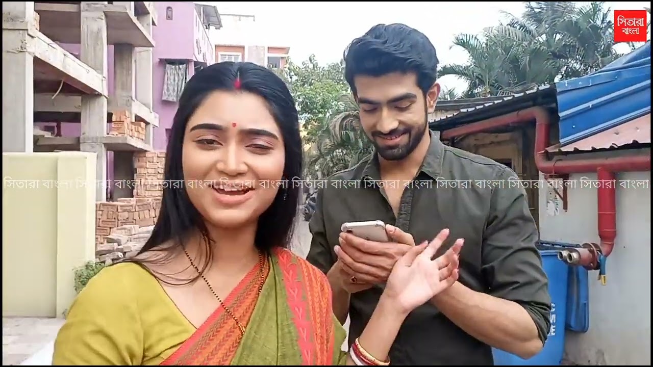 জমাটি আড্ডায় জগধাত্রী ধারাবাহিকের অঙ্কিতা এবং সৌম্যদীপ।