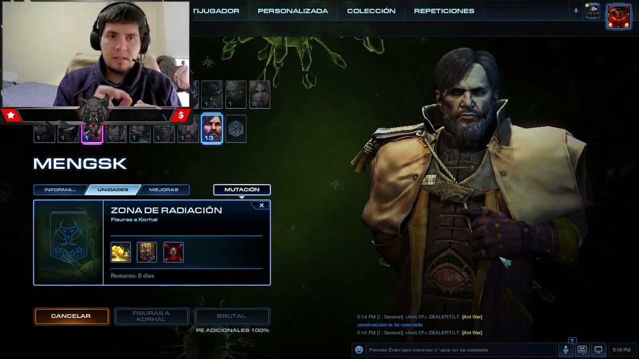 Subiendo al 15  #2 - Comandante Arcturus Mengsk Starcraft II feat el tio Zurvan (Sin editar)