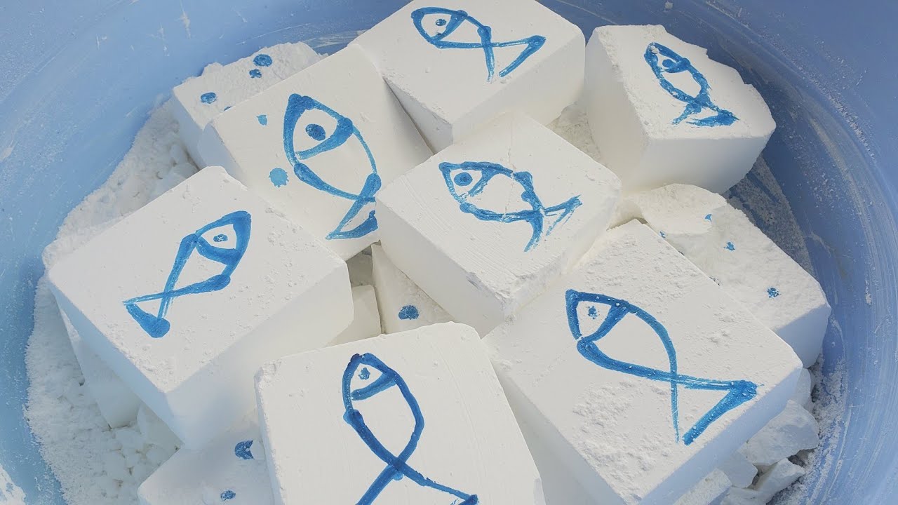16 BLOCKS PLAIN GYM CHALK AQUARIUM CRUMBLE-ASMR