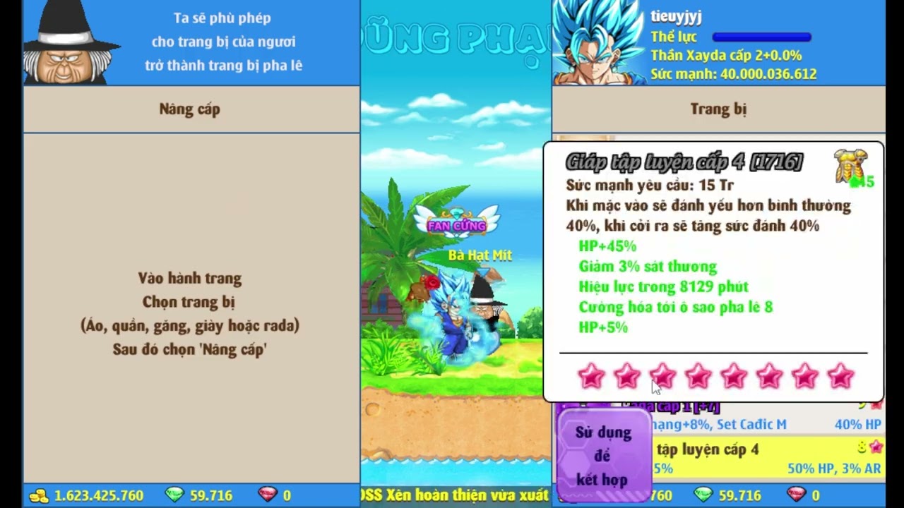 NGỌC RỒNG ONLINE-MAY NHỜ ANH BẠN KIA CHỈ CÁCH ĐẬP 9S NÊN ĐÃ ĐẬP ĐƯỢC SET 9S ĐỂ ĐI BOM CỰC CĂNG!!!