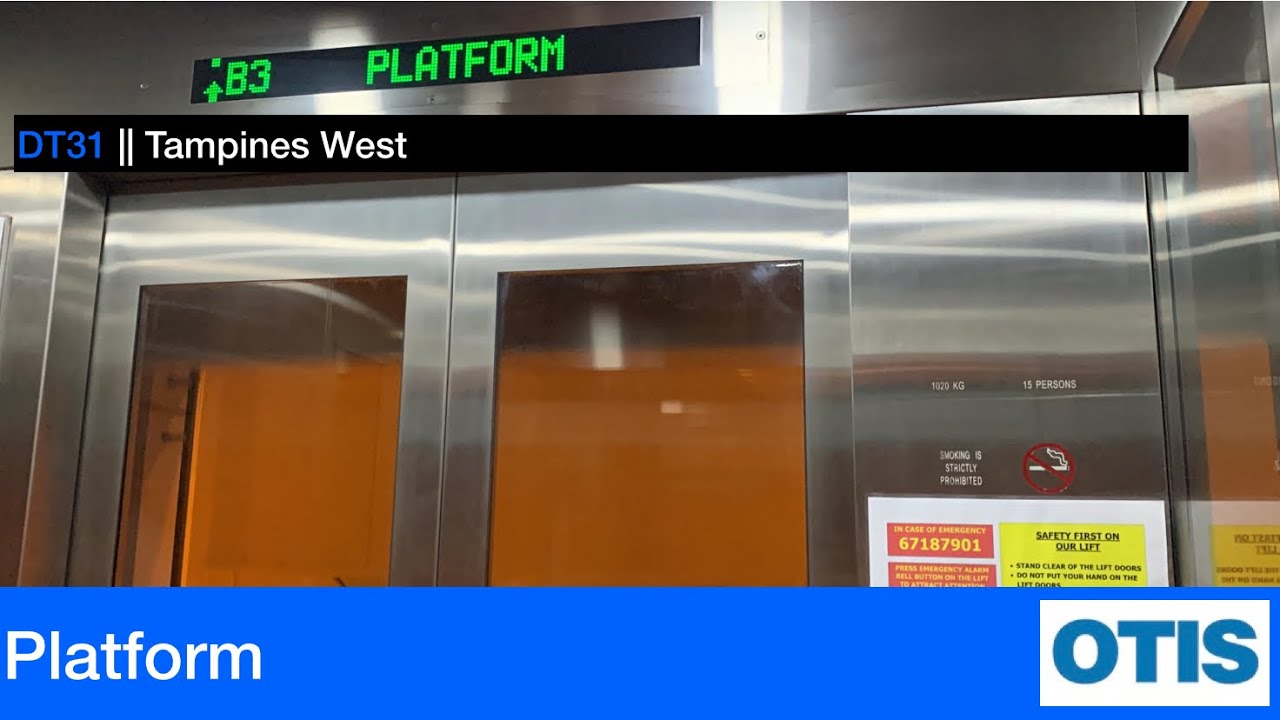 Tampines West MRT Station || Otis Elevator (Platform)